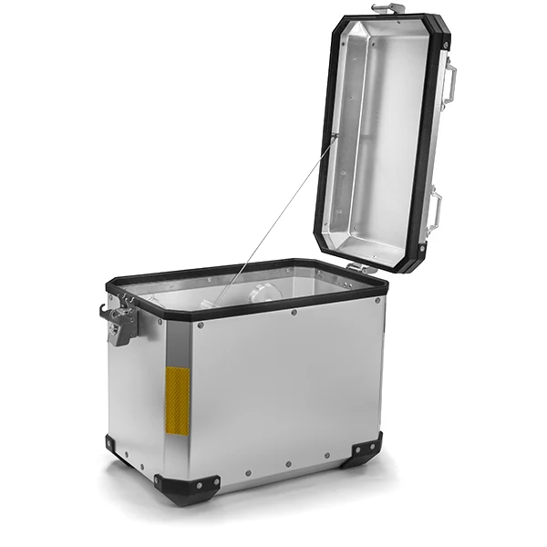 Valise latérale moto grise 45L