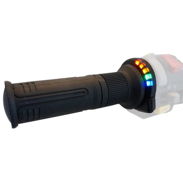 Puños calefactables 7/8"+ 1" interruptor tipo K L.120mm + 10cm Koso - negro
