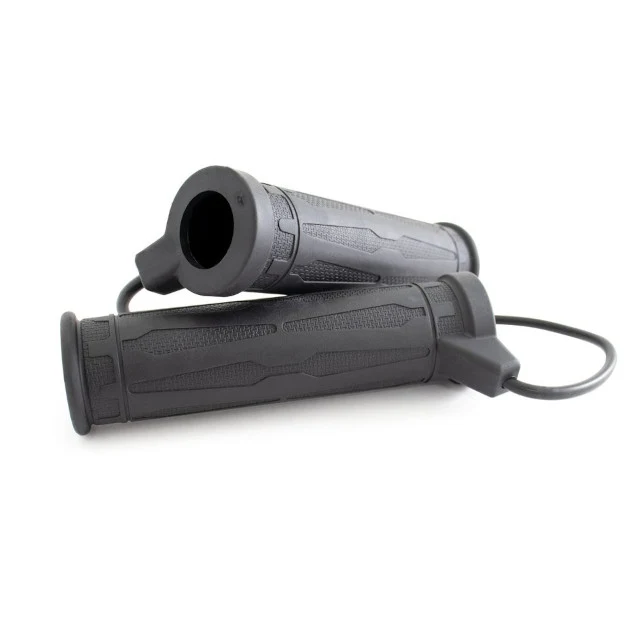 Puños calefactables 7/8" + 7/8" con interruptor externo L.130mm Koso - negro