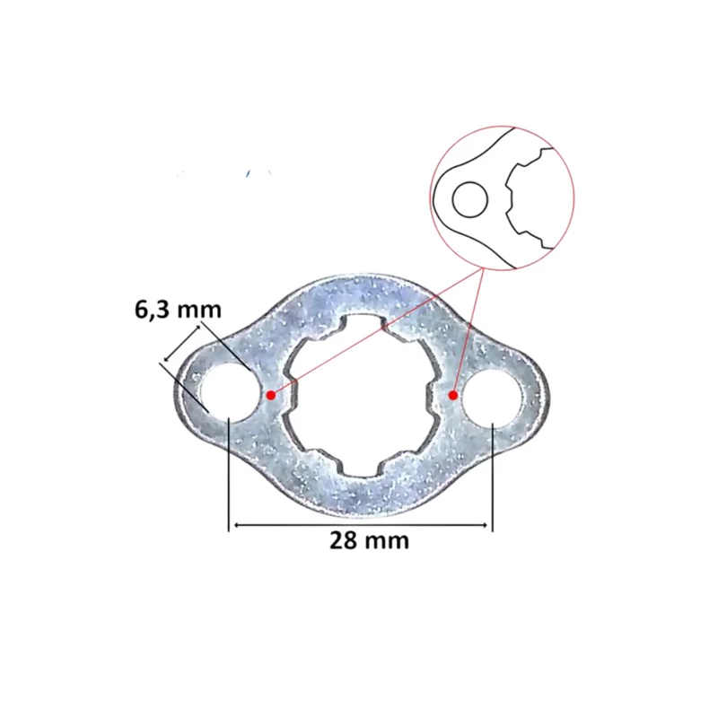 Plaque de verrouillage 6MM Came À Boulon Derbi Senda
