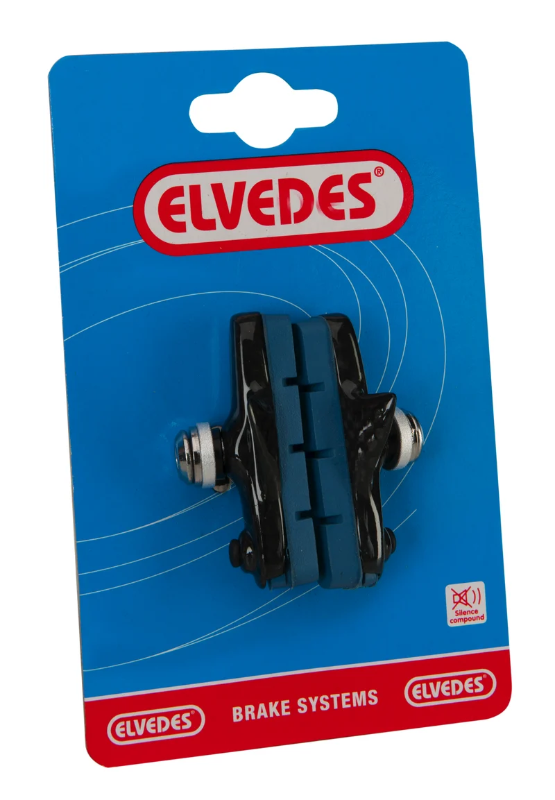 Paire de patins plus porte patins alu route 55mm Elvedes pour jante Carbon Shimano