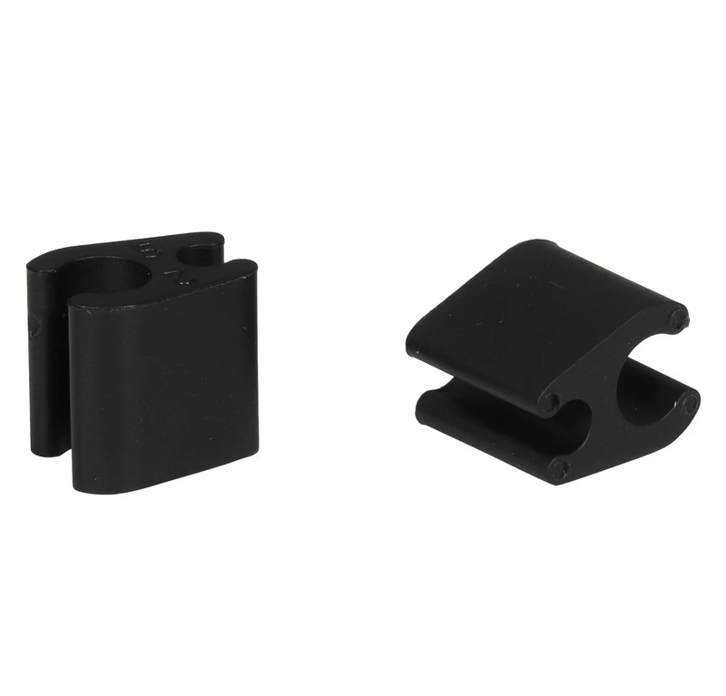 50 clips câble duo black 4,1mm / 4,1mm plastic Elvedes