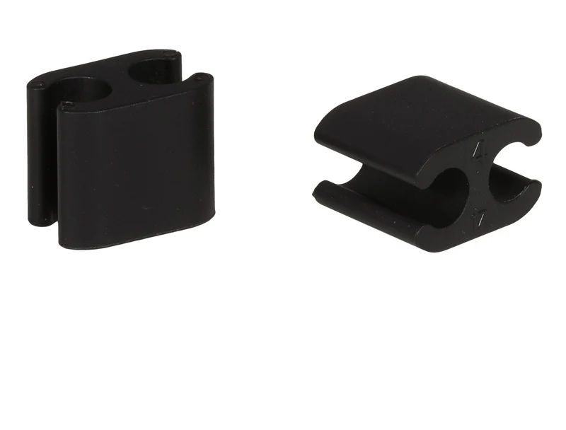 50x Clips câble duo black 5,0mm / 4,1mm plastic Elvedes