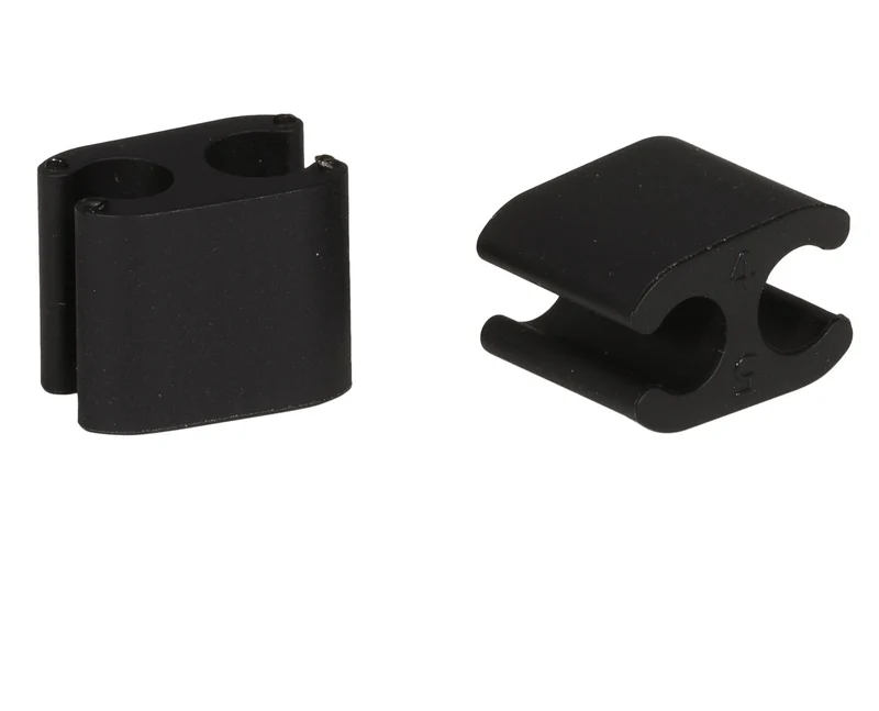 50x Clips câble duo black 5,0mm / 5,0mm plastic Elvedes