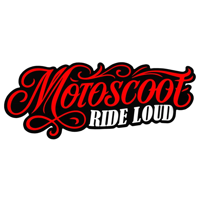 Pegatina Motoscoot Ride Loud Retro