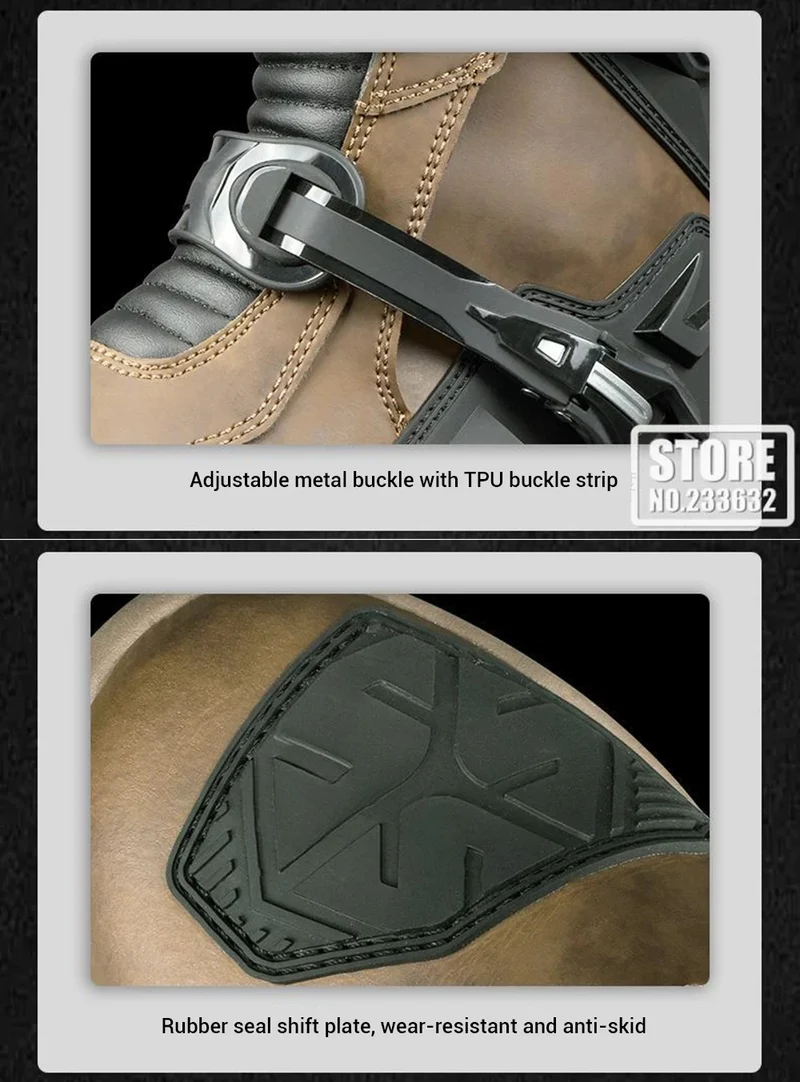 Waterproof Motorbike Boots Anti-slip Motorcycle Boots Wear-resistant Biker Protection Equipment Anti-fall Motocross Boot