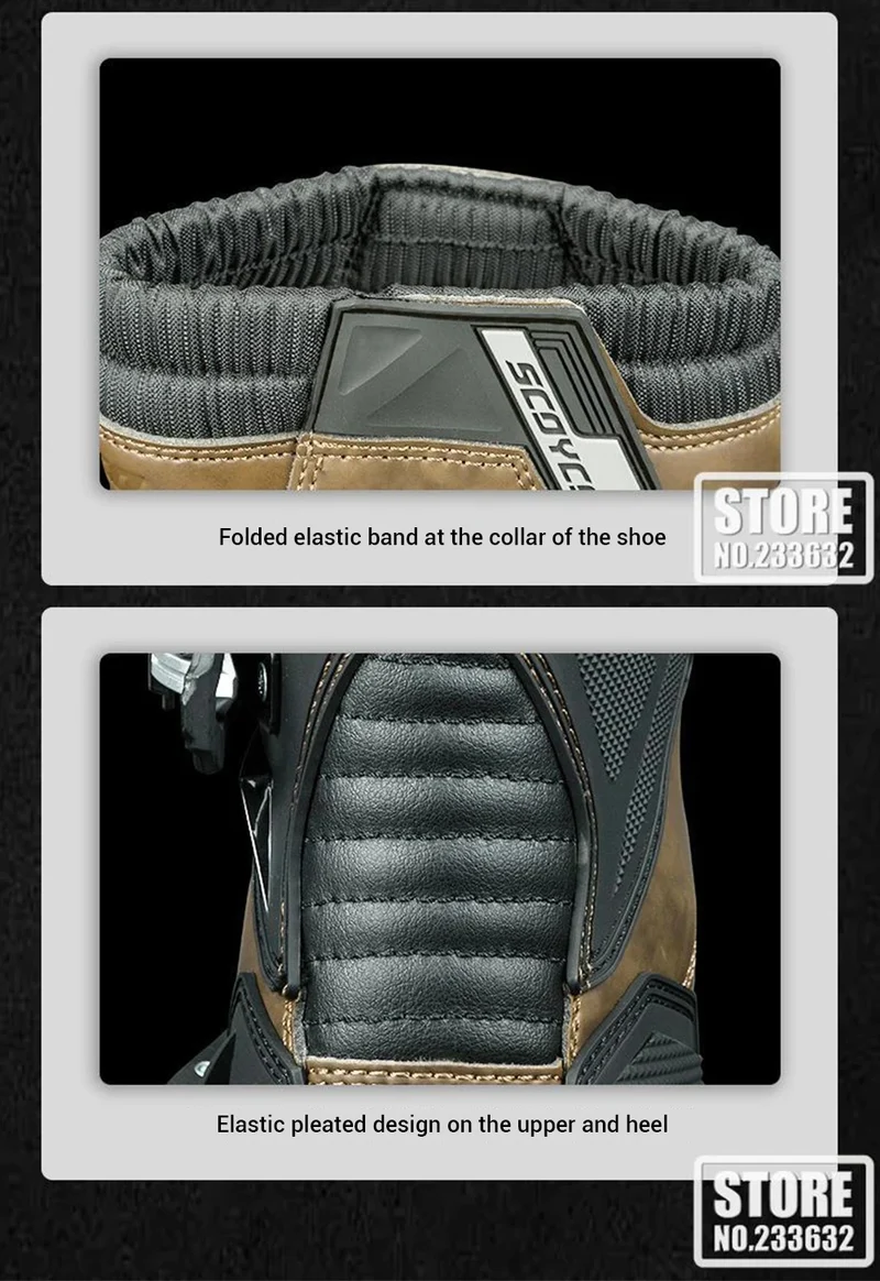 Waterproof Motorbike Boots Anti-slip Motorcycle Boots Wear-resistant Biker Protection Equipment Anti-fall Motocross Boot