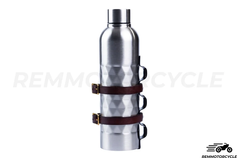 Reservoir additionnel moto Bouteille Diamond avec support en cuir