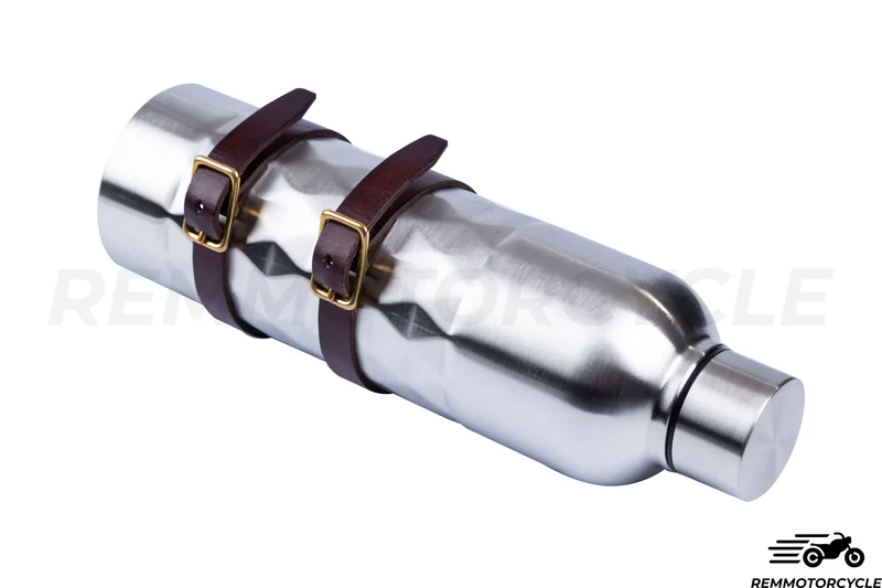 Reservoir additionnel moto Bouteille Diamond avec support en cuir