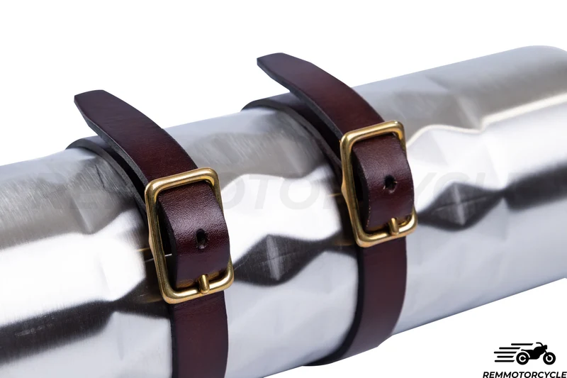 Reservoir additionnel moto Bouteille Diamond avec support en cuir