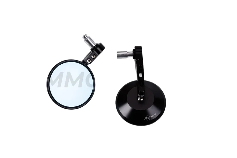 Rétroviseurs Bout de Guidon Noir Rond CNC Homologués