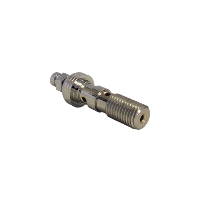 Tornillo doble con sangrador M10x1.25 cromado Evok