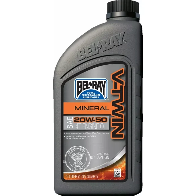Aceite de motor 20W50 1L V-Twin Bel-Ray - mineral