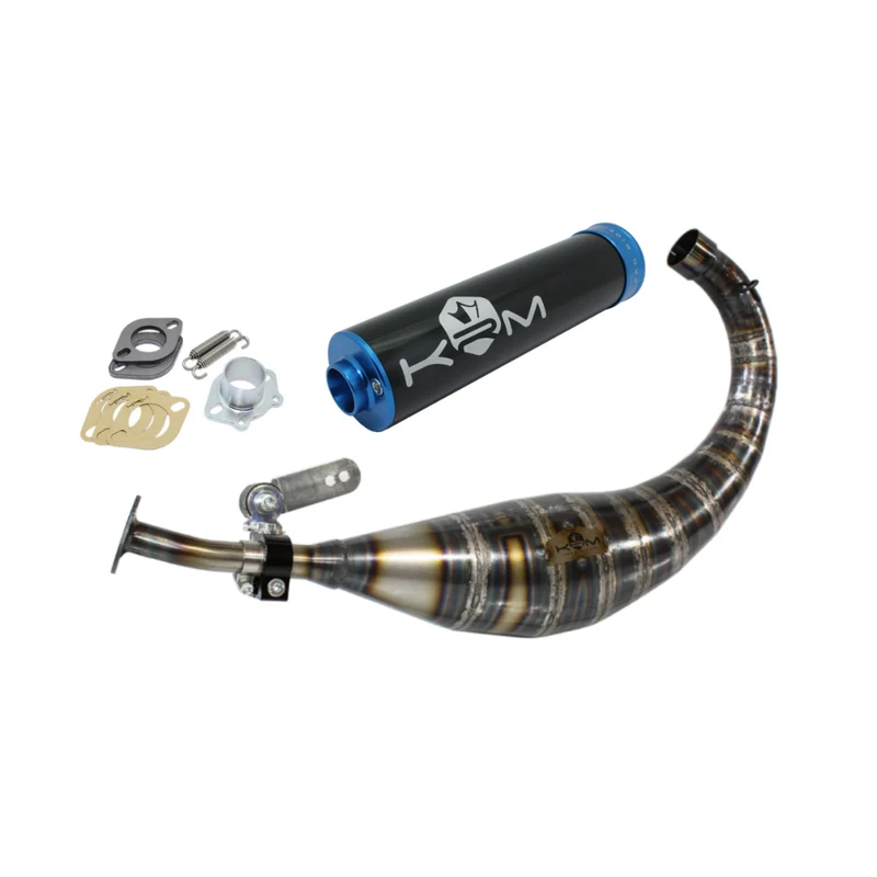 Pot d'échappement KRM Bleu 90-100cc Derbi
