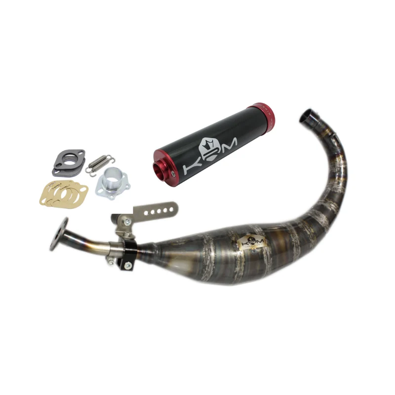 Pot d'échappement KRM Rouge 70-78cc Derbi
