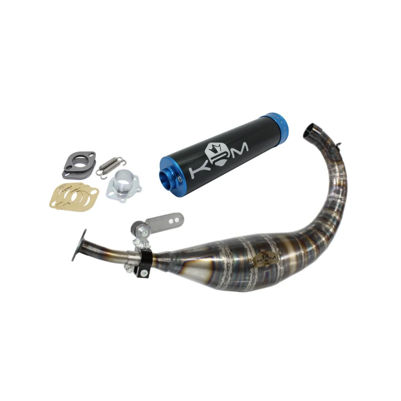 Pot d'échappement KRM Bleu 80-90cc Derbi