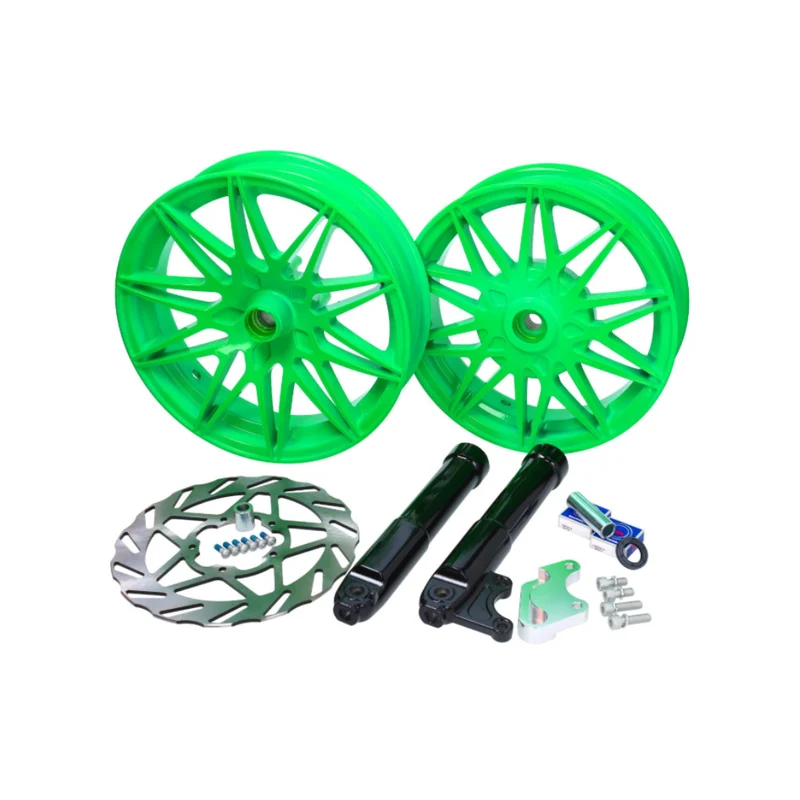 Jeu de roues Spécial Vert Fluo Piaggio Zip