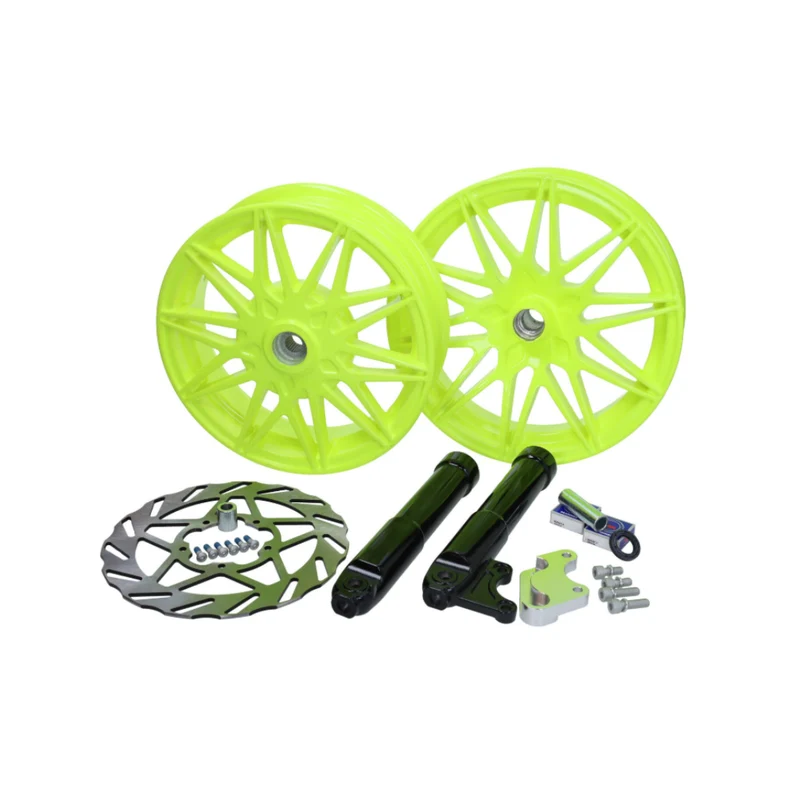 Jeu de roues Spécial Jaune Fluo Piaggio Zip