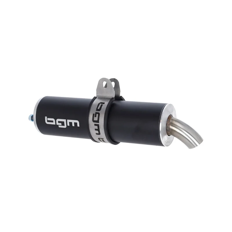 Silencieux d'échappement BGM noir 60x200x20MM haut de gamme