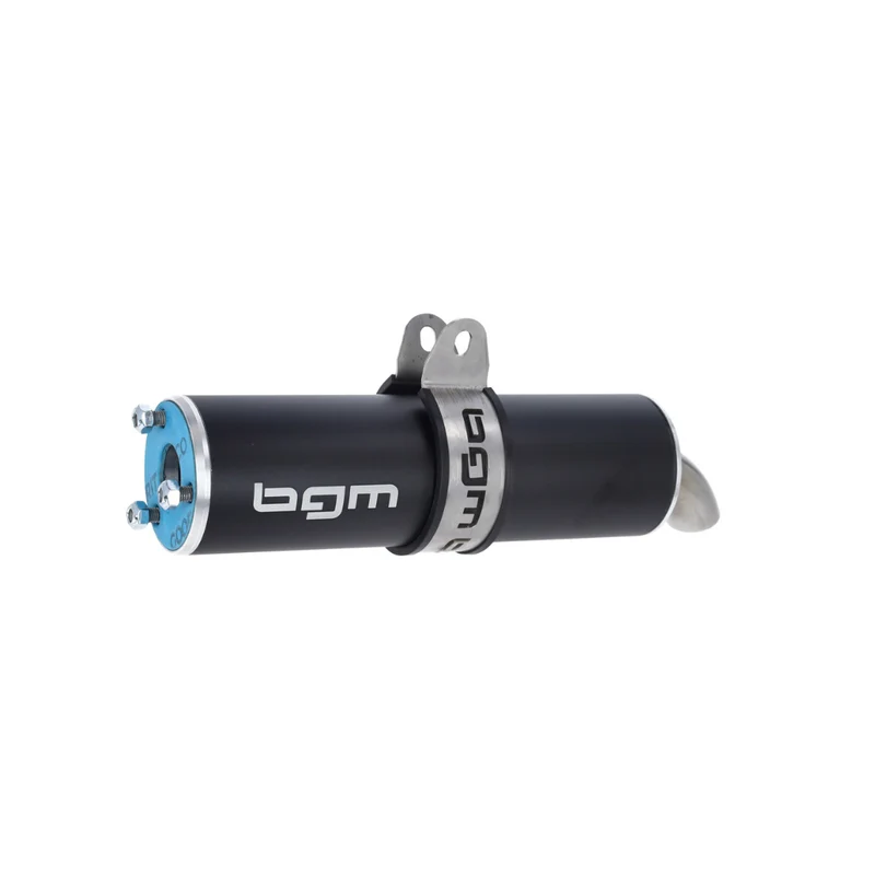 Silencieux d'échappement BGM noir 60x200x20MM haut de gamme