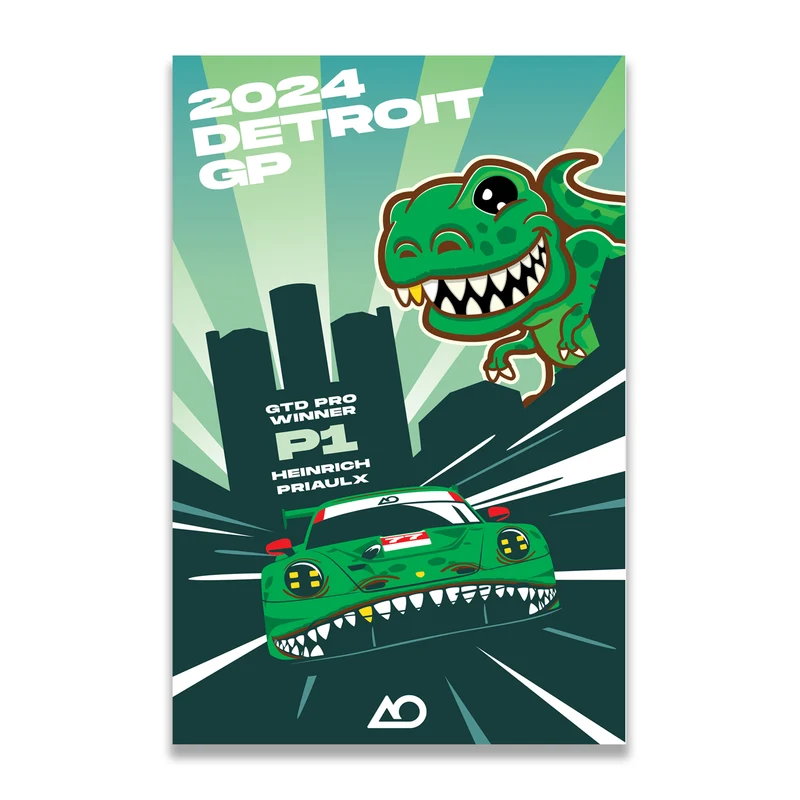 2024 Detroit Race Win Poster