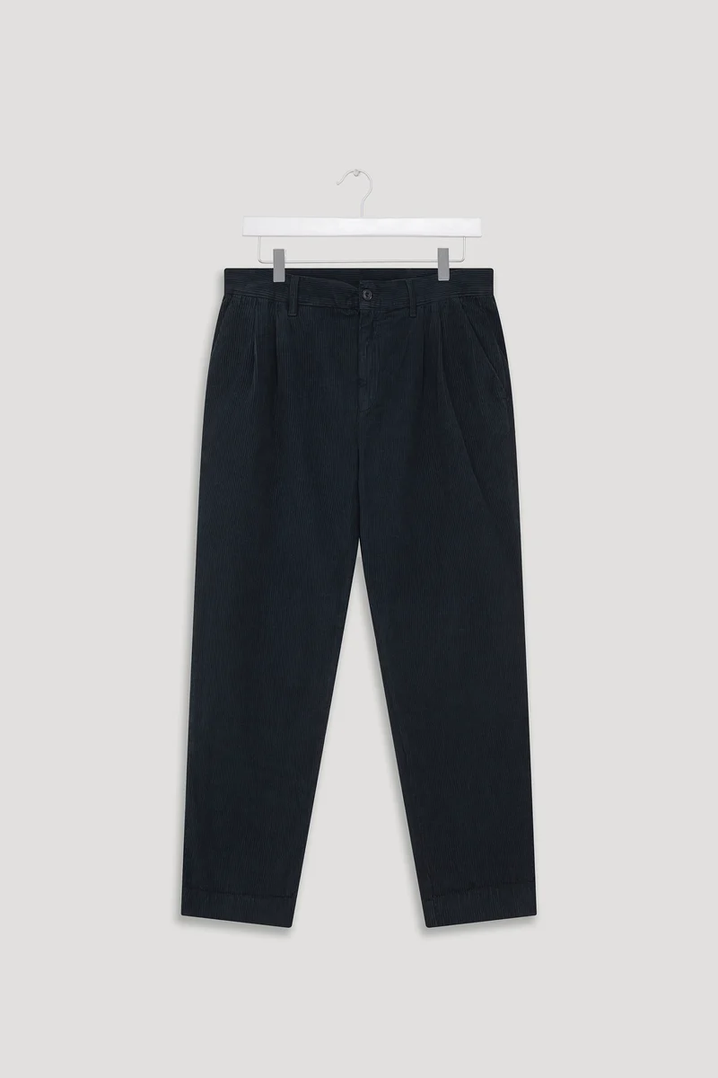 Cord Double Pleated Pant