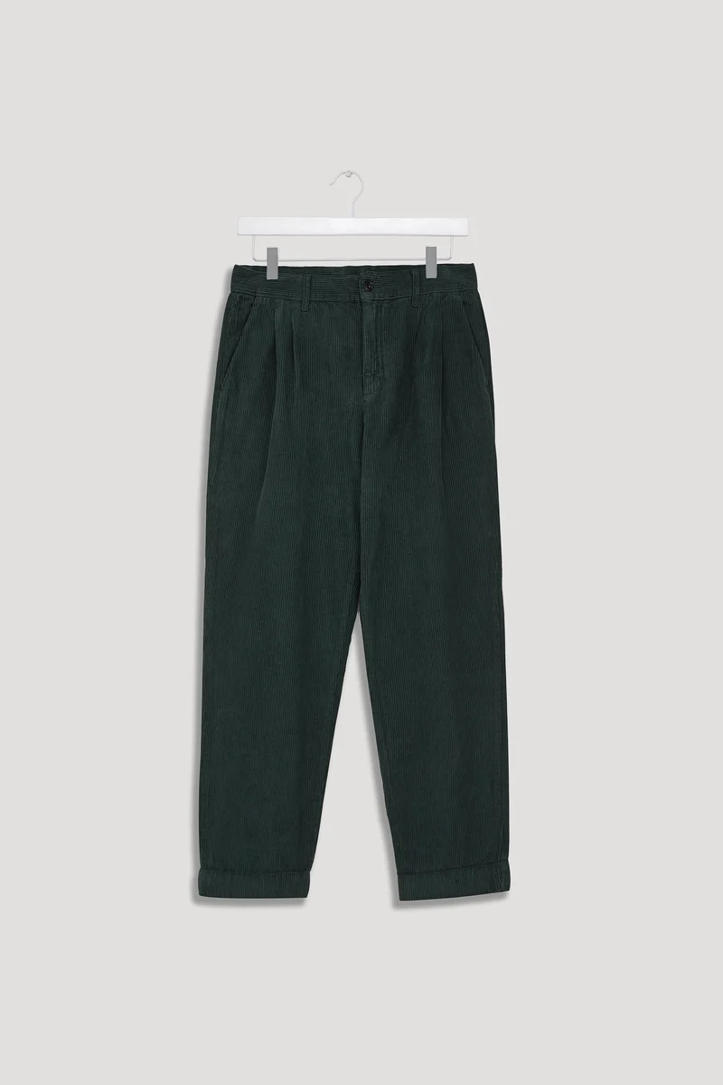 Cord Double Pleated Pant