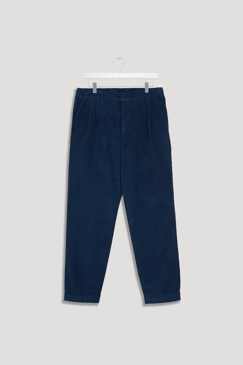 Cord Double Pleated Pant