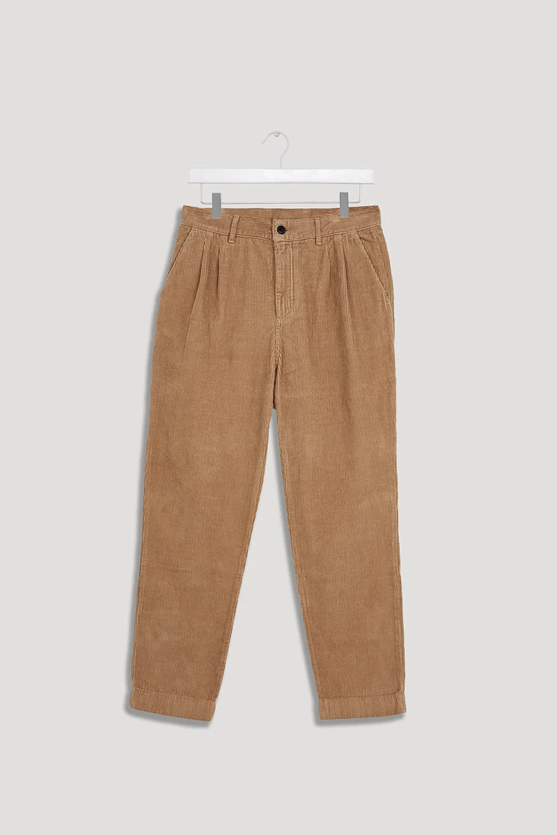 Cord Double Pleated Pant