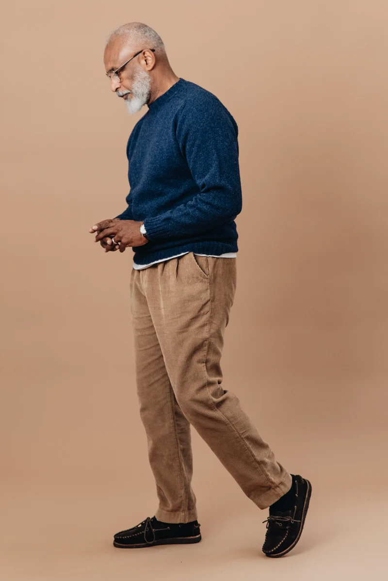 Cord Double Pleated Pant