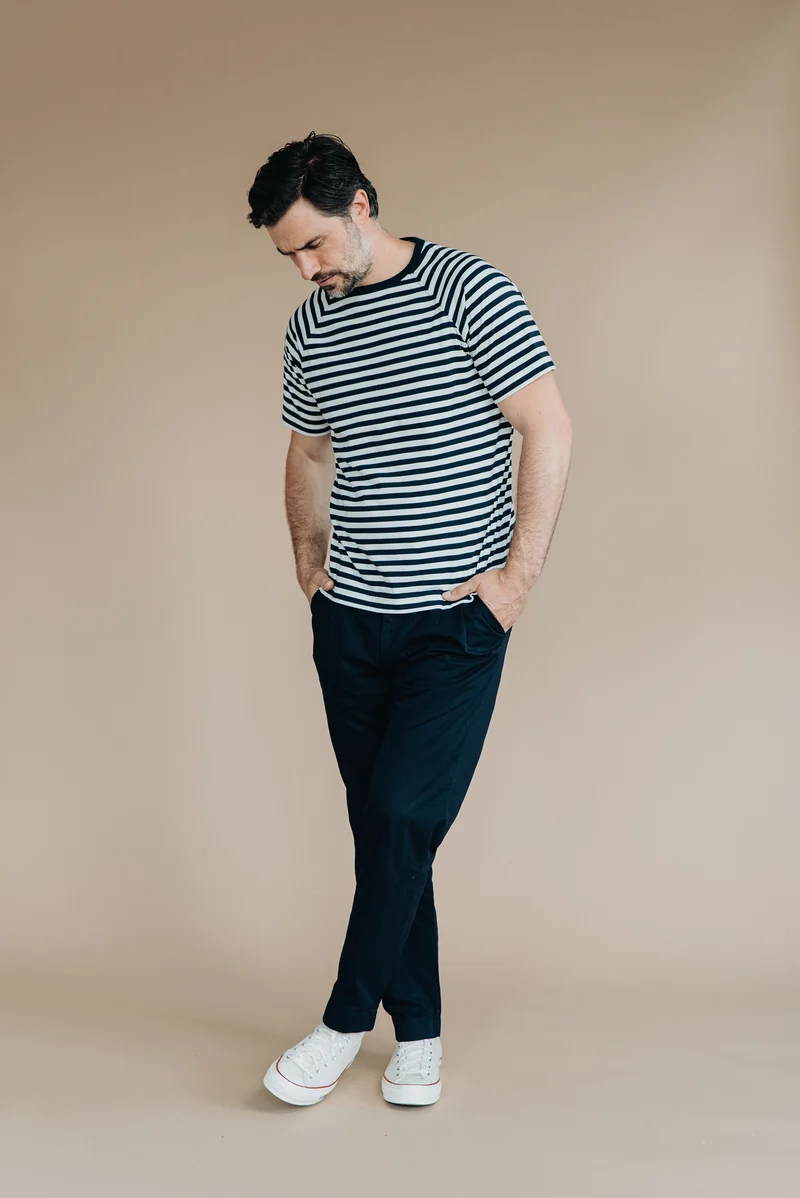 Supima Stripe Raglan Tee