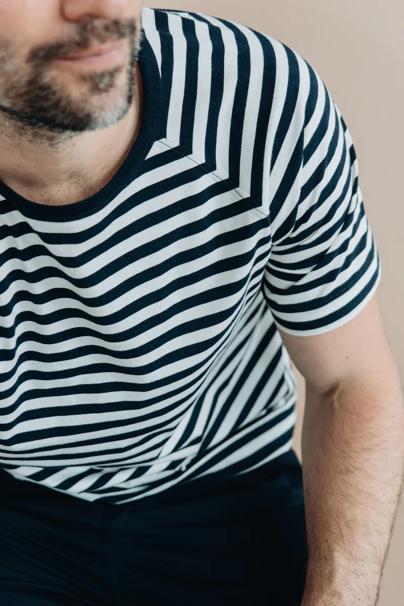 Supima Stripe Raglan Tee