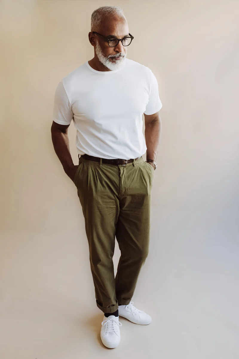 Organic Twill Double Pleated Pant