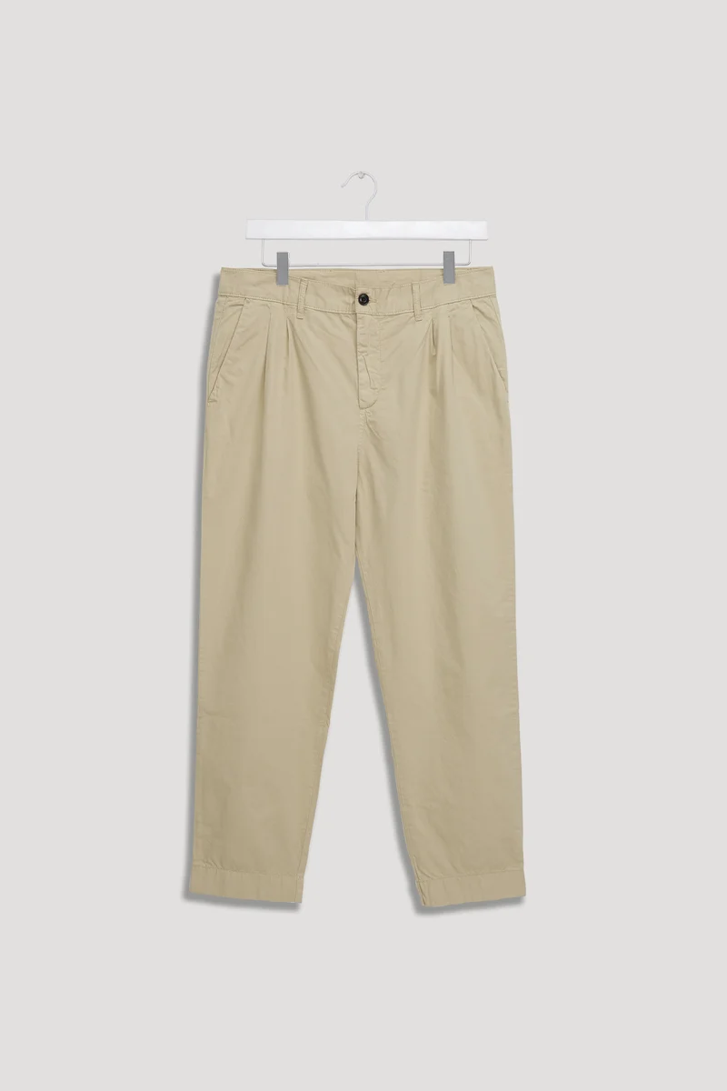 Organic Twill Double Pleated Pant