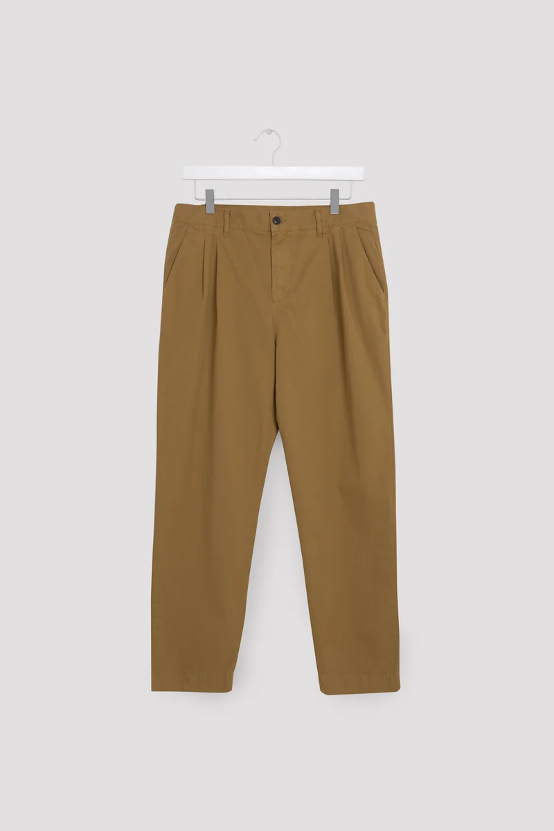 Organic Twill Double Pleated Pant