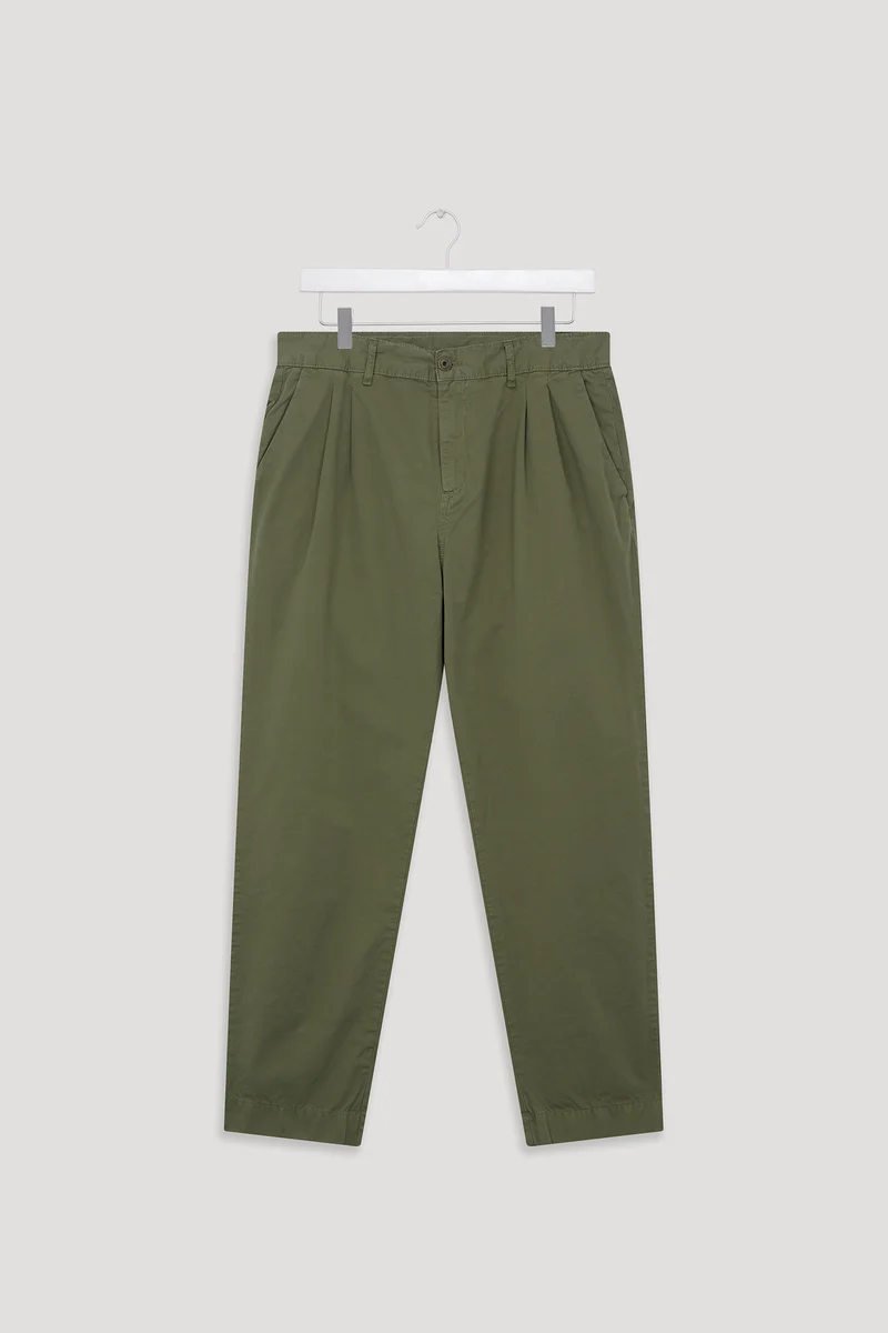 Organic Twill Double Pleated Pant