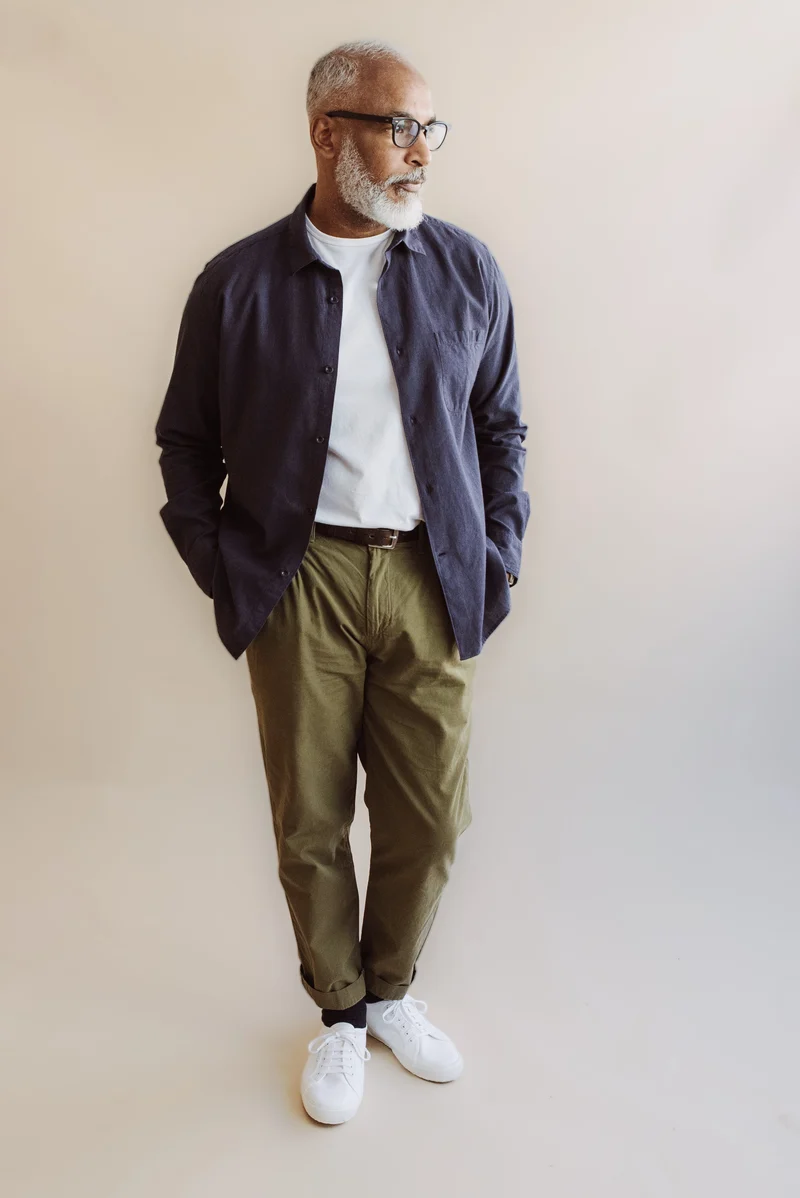 Organic Twill Double Pleated Pant