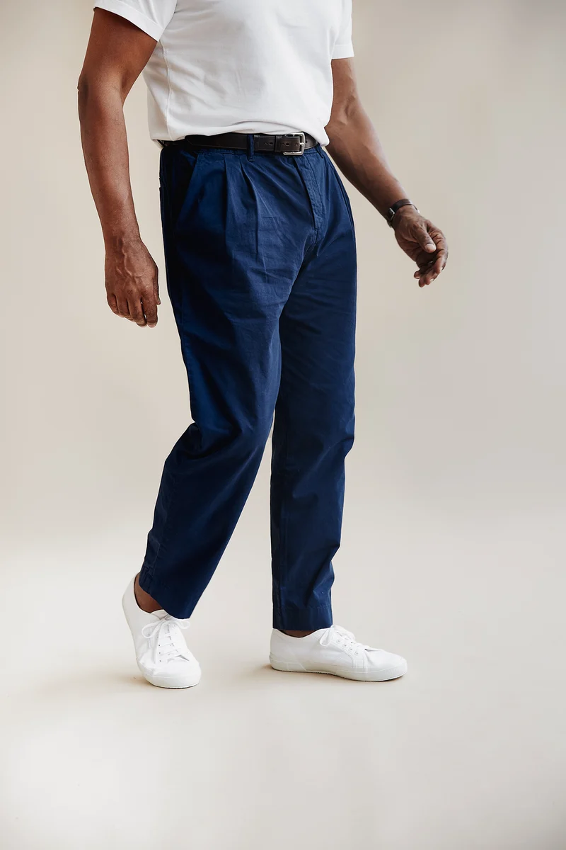 Organic Twill Double Pleated Pant