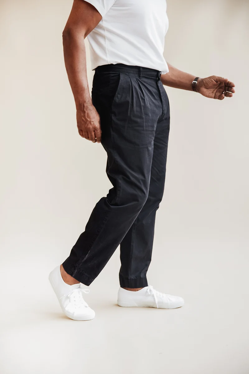 Organic Twill Double Pleated Pant