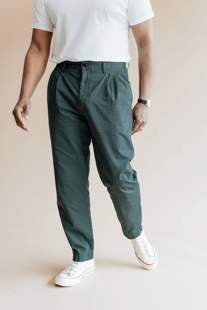 Organic Twill Double Pleated Pant
