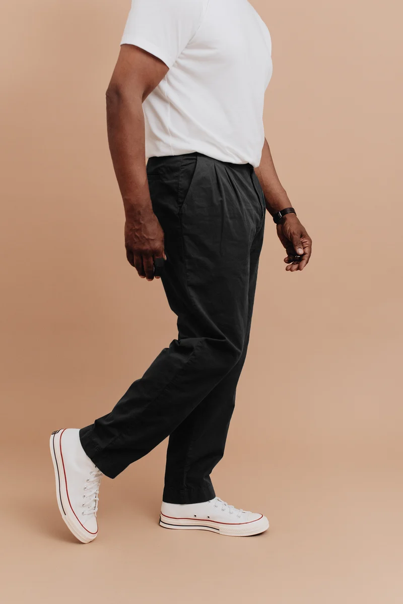 Organic Twill Double Pleated Pant