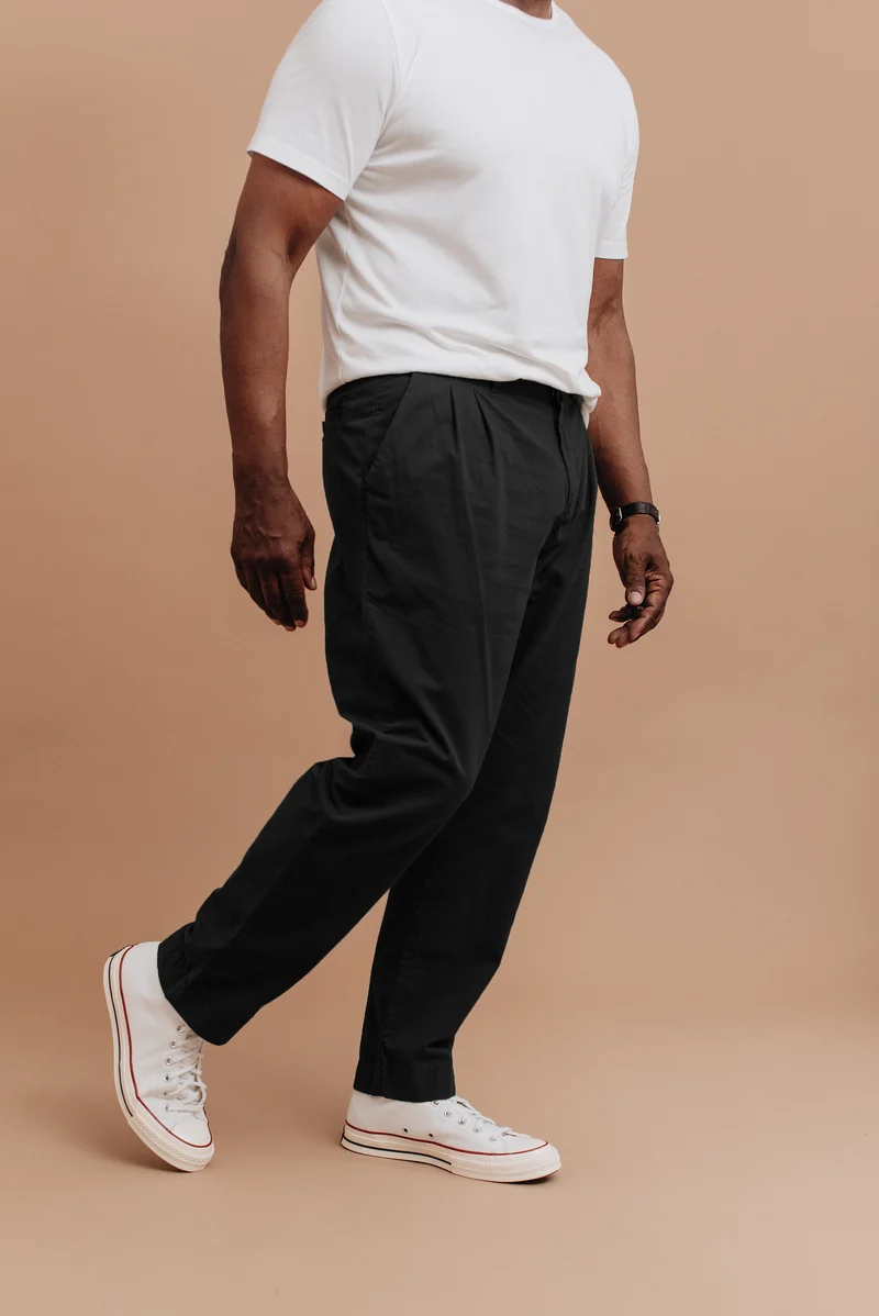 Organic Twill Double Pleated Pant