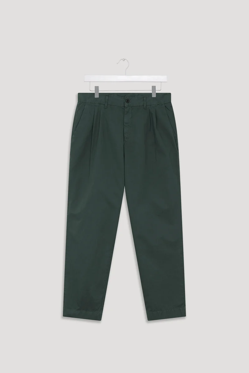 Organic Twill Double Pleated Pant
