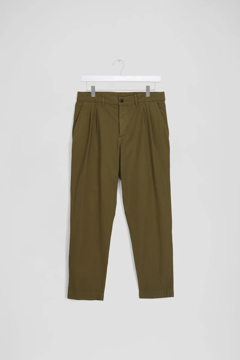Organic Twill Double Pleated Pant