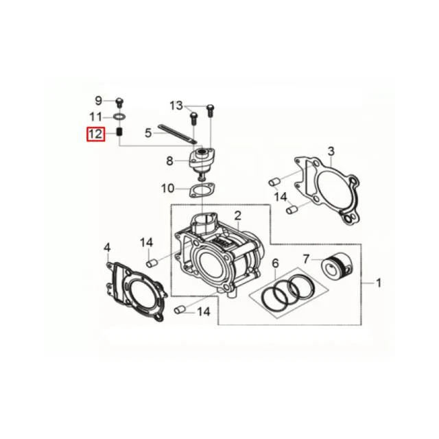 Muelle tensor distribución SYM Symphony SR 125