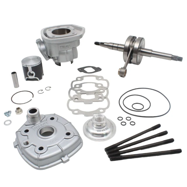 Kit cilindro y cigüeñal 74cc Minarelli Horizontal LC Italkit