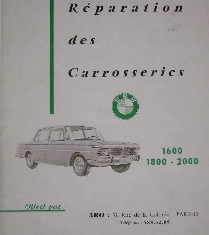 manuel d'atelier BMW 1500 2002 2000 CS