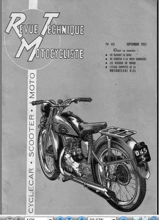 Manuels d'atelier 125 et 175 Motobécane 4 Temps