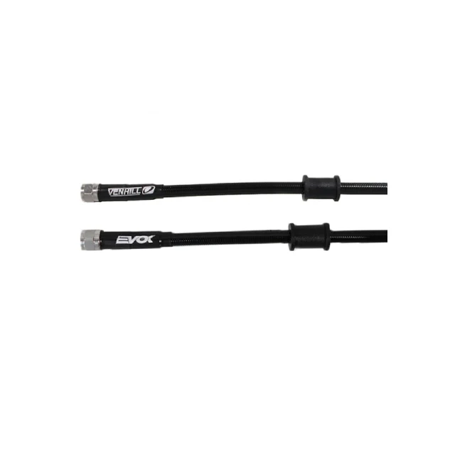 Latiguillo metálico negro 1500mm tuercas cromadas Evok