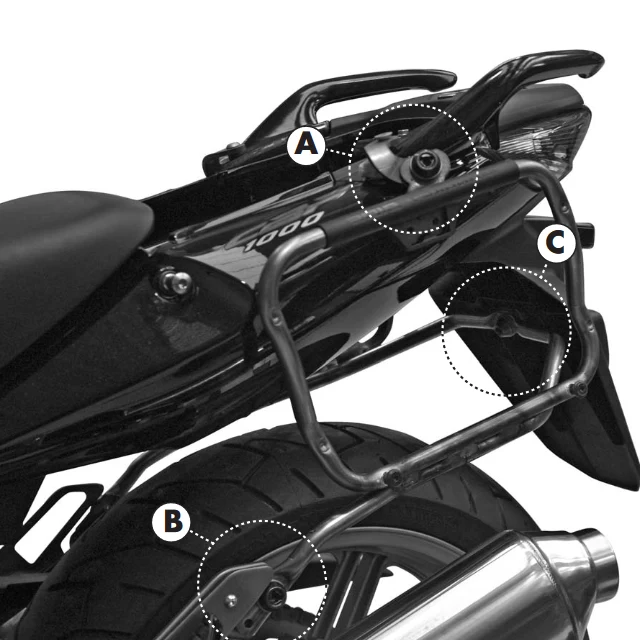 Portamaletas lateral fijación rápida Monokey Side Honda CBFS N 500/600/1000 04-12 Givi